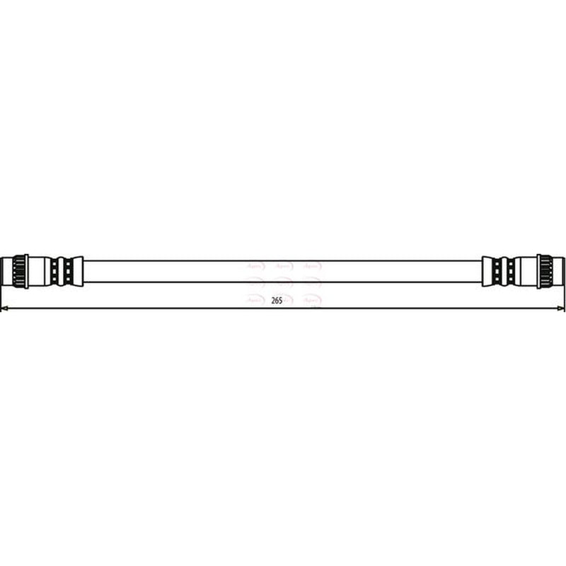 Apec Brake Hydraulic Hose Line Rear Left fits Peugeot 206 1998-2012