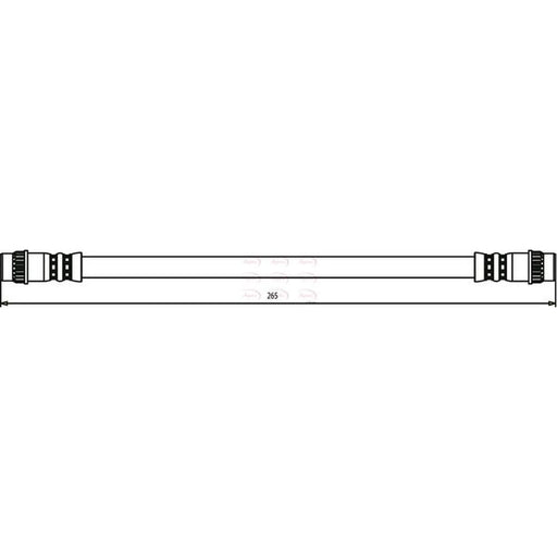 Apec Brake Hydraulic Hose Line Rear Left HOS3067