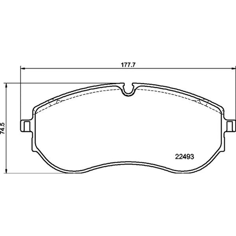 Brembo 4 x Front Brake Pad Set fits Man Tge 2017-2024 2.0