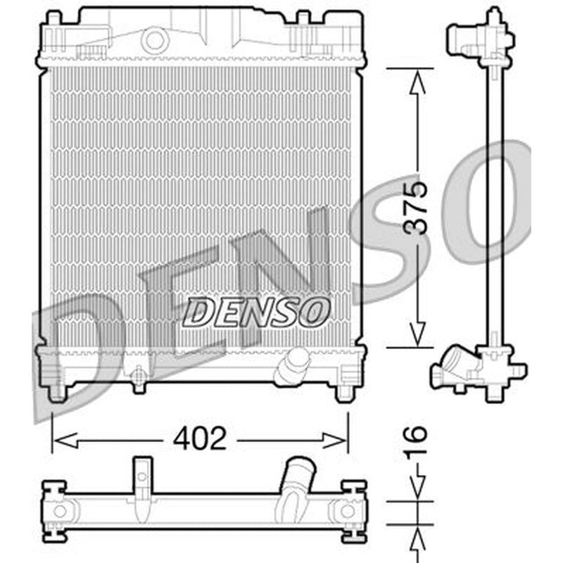 Denso Engine Radiator fits Toyota Iq 2009-2015 1.0 1.33