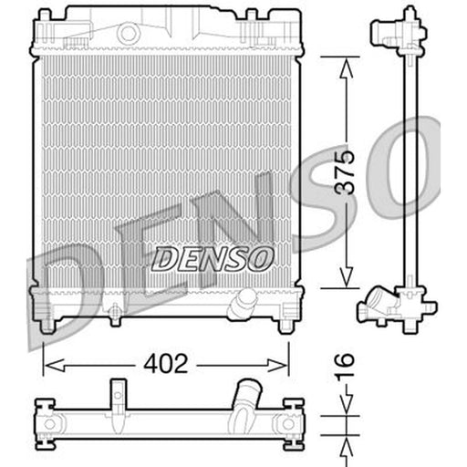 Denso Engine Radiator fits Toyota Iq 2009-2015 1.0 1.33