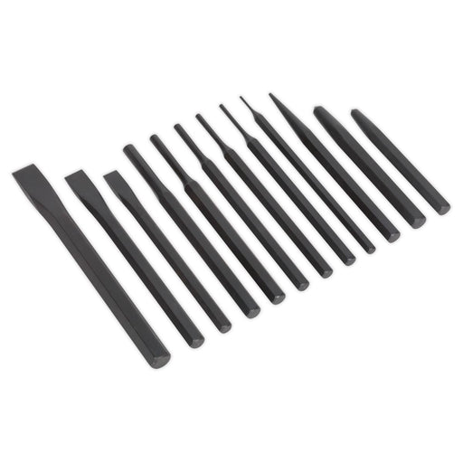 Sealey Punch & Chisel Set 12pc S0802 Siegen by Sealey - Dynamic Drive