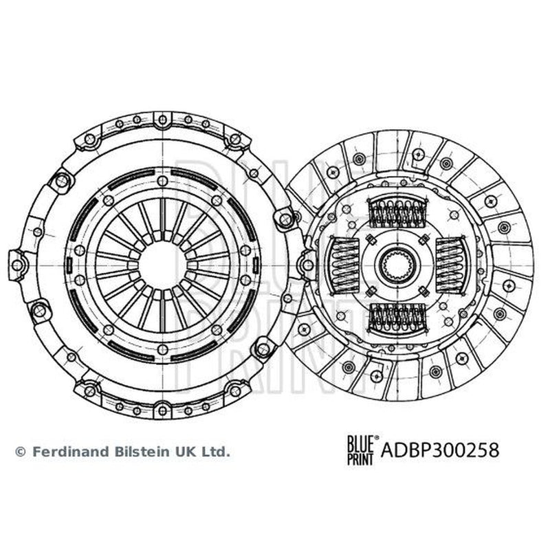 Blue Print Clutch Kit with Central Slave Cylinder fits Suzuki SX4 2007 on 1.6