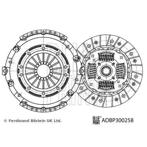 Blue Print Clutch Kit with Central Slave Cylinder fits Suzuki SX4 2007 on 1.6