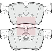 Apec Front Brake Pad Set fits Citroën C4 Grand Picasso II 2013-2014 1.6 2.0