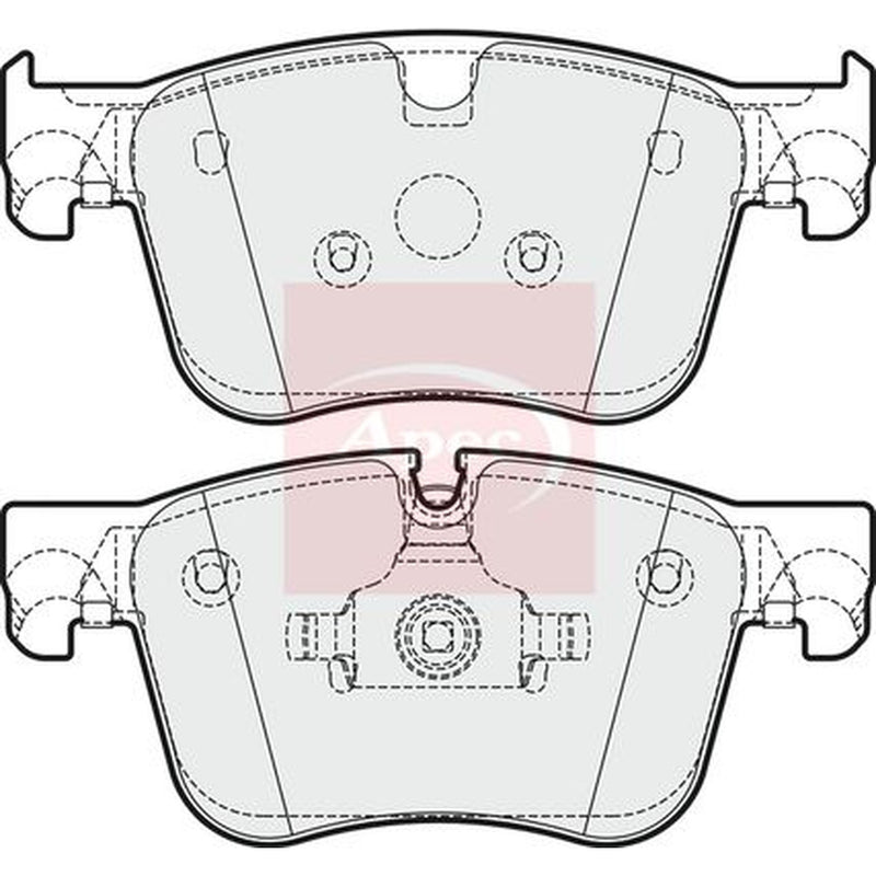 Apec Front Brake Pad Set fits Citroën C4 Grand Picasso II 2013-2014 1.6 2.0
