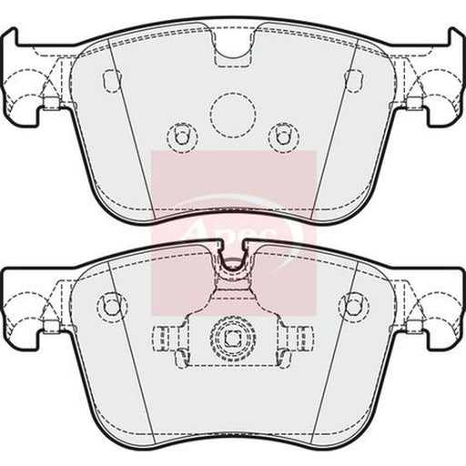 Apec Front Brake Pad Set fits Citroën C4 Grand Picasso II 2013-2014 1.6 2.0