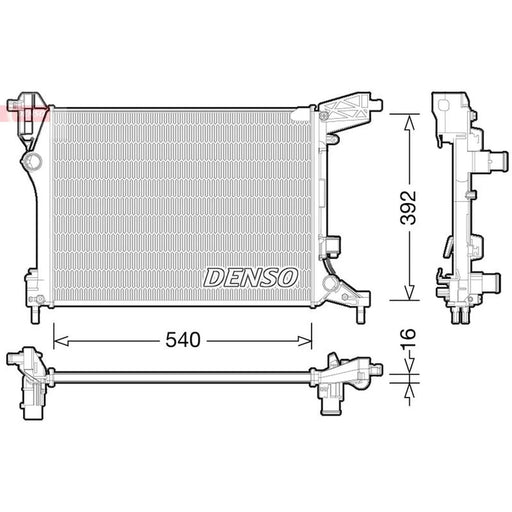 Denso Engine Radiator fits Fiat 500L 2012 on 1.4