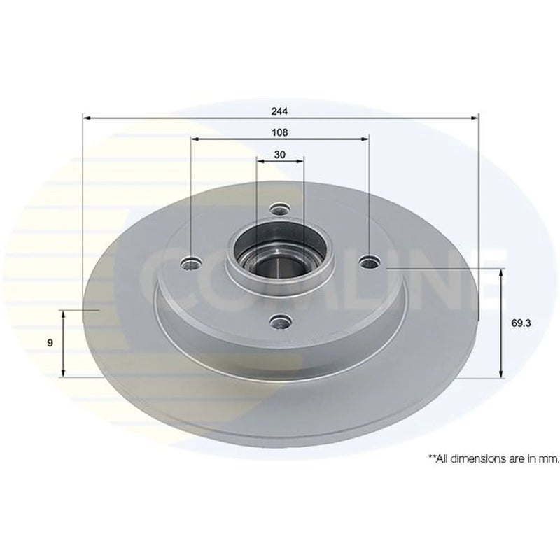 Comline Front & Rear Brake Discs & Pads fits Vauxhall Crossland X 2017-2018