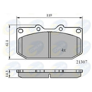 Comline Front Brake Discs & Pads fits Subaru Impreza 2005-2008 2.5
