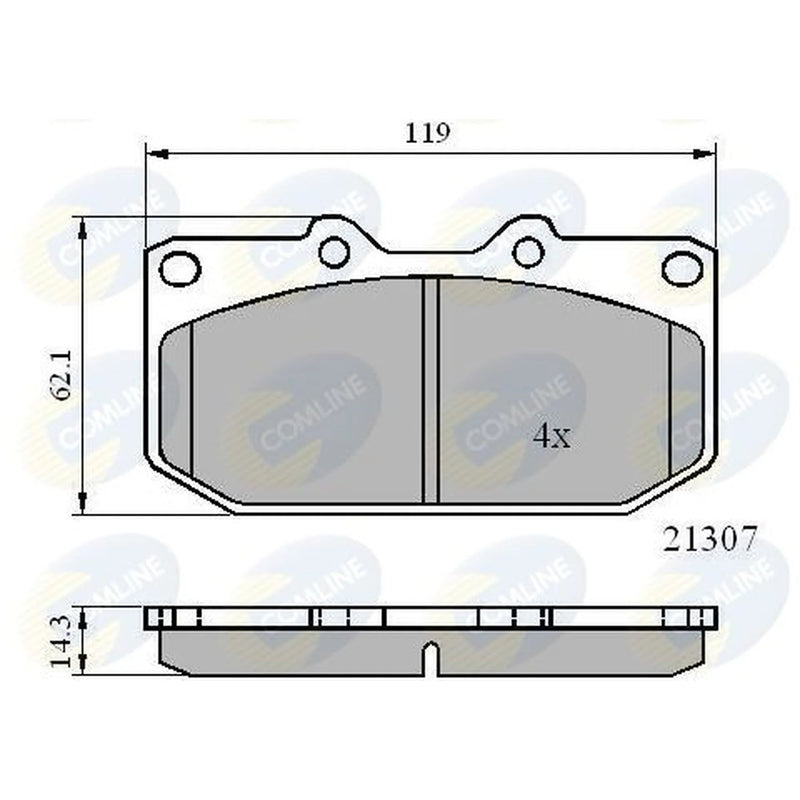 Comline Front Brake Discs & Pads fits Subaru Impreza 2005-2008 2.5