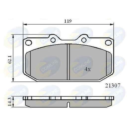 Comline Front Brake Discs & Pads fits Subaru Impreza 2005-2008 2.5