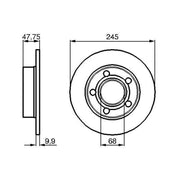 Bosch Rear Brake Discs & Pads fits Audi A4 B5 1995-2001 1.8 1.9 2.4 2.5 2.6 2.8