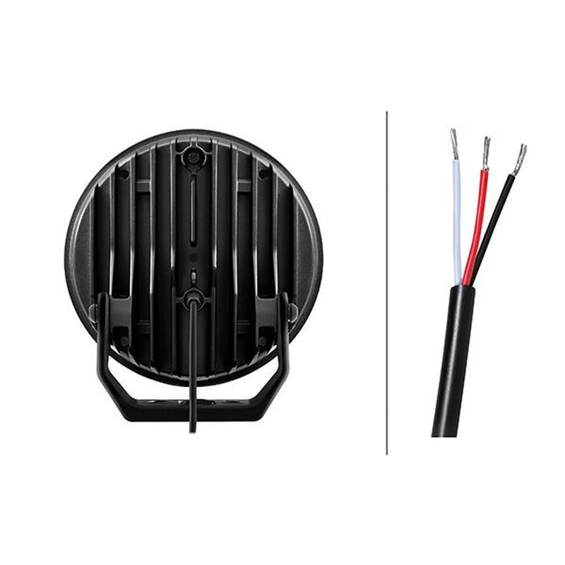 Hella Spotlight Vf Blade Aux. Chrome 9 Round W Po R 50 frontal sided 1FJ 357