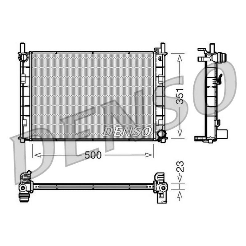 Denso Engine Radiator fits Ford Fiesta V 2001-2008 1.25 1.3 1.4 1.6