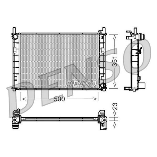 Denso Engine Radiator fits Ford Fiesta V 2001-2008 1.25 1.3 1.4 1.6