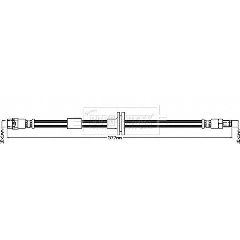 Borg & Beck Brake Hydraulic Hose Line Front Right BBH7992