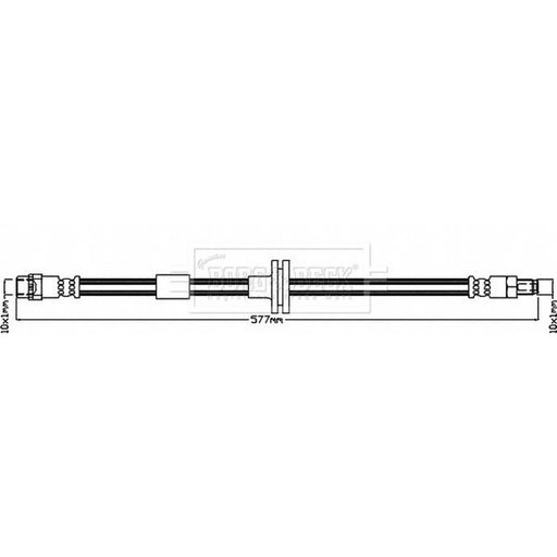Borg & Beck Brake Hydraulic Hose Line Front Right BBH7992