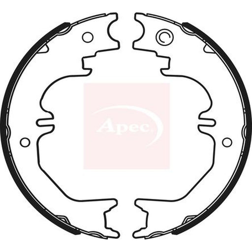 Apec Parking Brake Shoe Set fits Toyota Land Cruiser 80 1990-1997 4.2