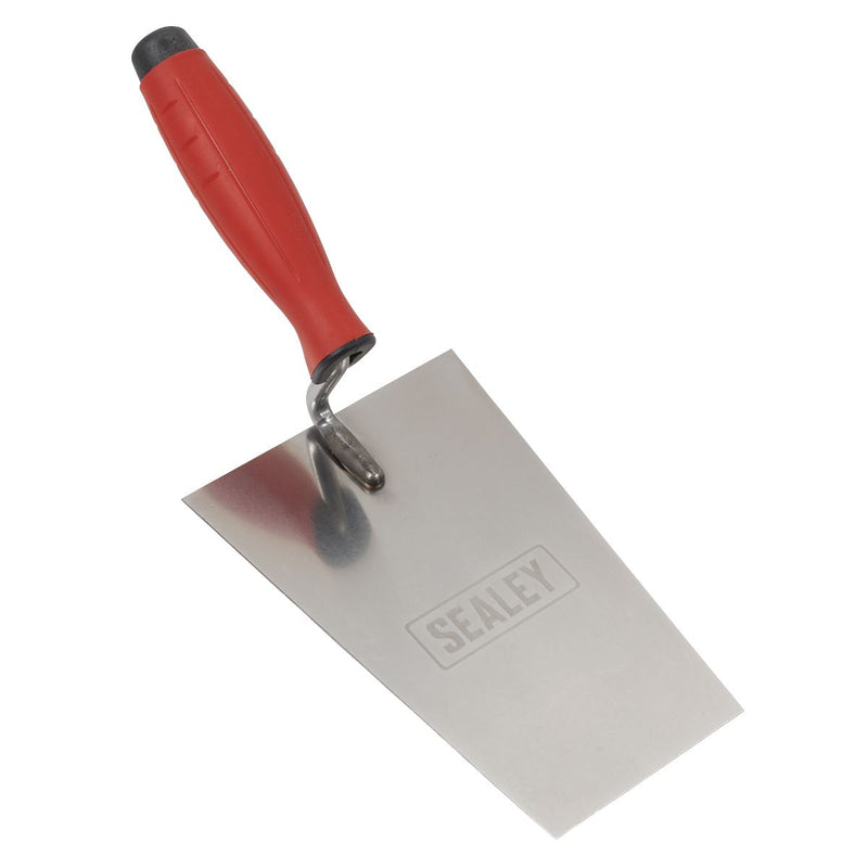 Sealey Stainless Steel Bucket Trowel with Rubber Handle 180mm T1204 Sealey - Dynamic Drive