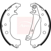 Apec Brake Shoe Set Axle Kit SHU831