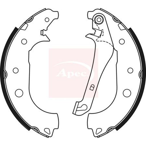 Apec Brake Shoe Set Axle Kit fits Ford Ecosport 2012-2022 1.0 1.5 1.6