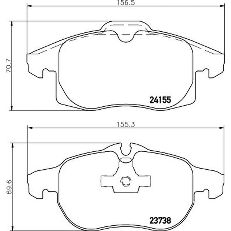 DON Front Brake Pad Set fits Opel Signum 2003-2008 1.8 1.9 2.0 2.2