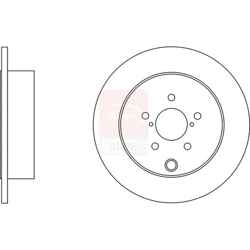 Apec 2 x Solid Rear Brake Discs SDK6770-x2
