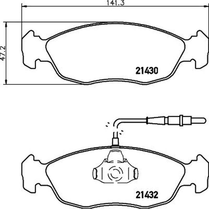 DON Front Brake Pad Set fits Citroën Saxo 1996-2004 1.4 1.5 1.6