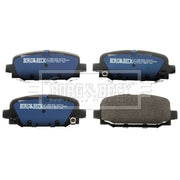 Borg & Beck Rear Brake Discs & Pads fits Jeep Compass 2016-2017 1.4 1.6 2.0
