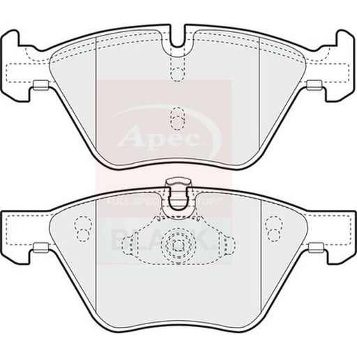 Apec Black Front Brake Pad Set fits Alpina D3 2005-2008 2.0