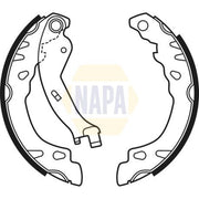 NAPA Brake Shoe Set Axle Kit fits Fiat 500 2007 on 1.2 1.3
