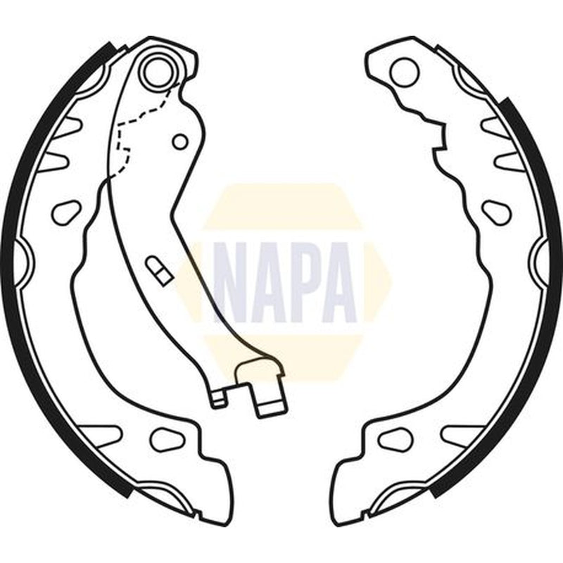 NAPA Brake Shoe Set Axle Kit fits Fiat 500 2007 on 1.2 1.3