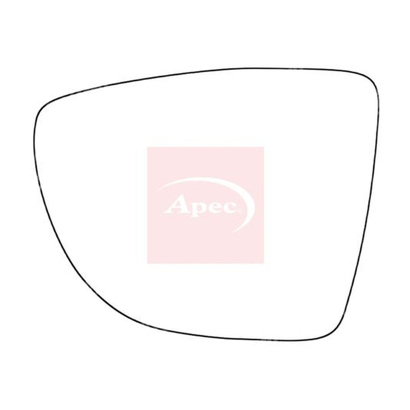 Apec Exterior Wing Mirror Glass Left fits Nissan Micra V 2016 on 0.9 1.0 1.5