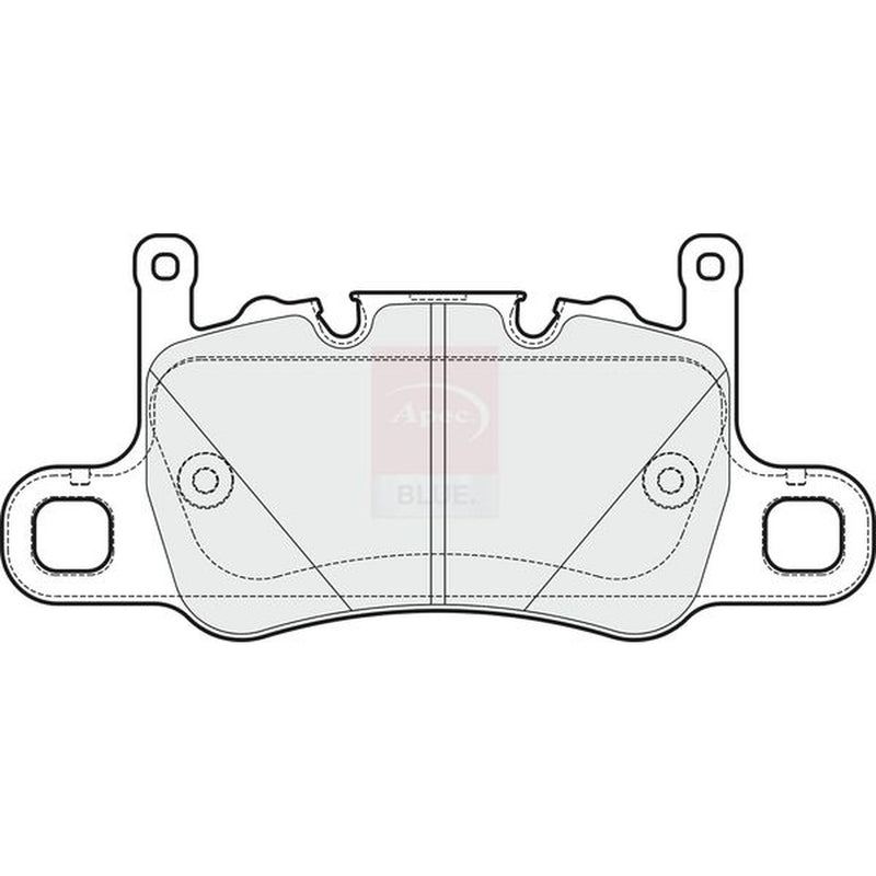Apec Rear Brake Pad Set fits Porsche 911 2013-2020 3.0 3.8 4.0