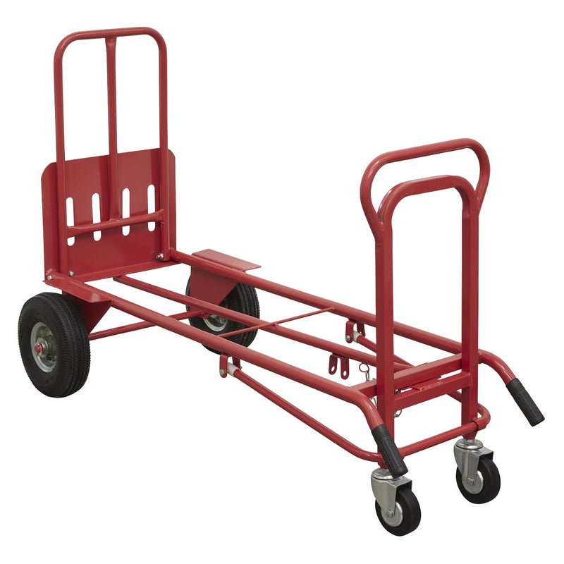 Sealey Sack Truck 3-in-1 with Pneumatic Tyres 250kg Capacity CST989 Sealey - Dynamic Drive