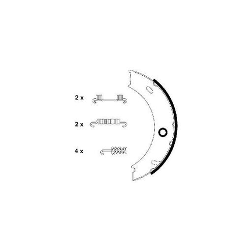 Mintex Parking Brake Shoe Set fits Mercedes-Benz Sprinter 4-T 1995-2006
