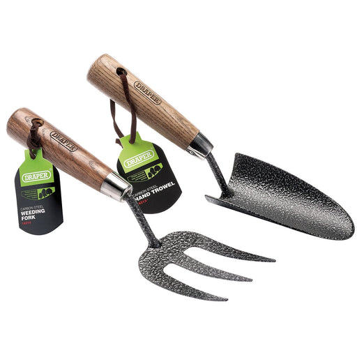 Draper Carbon Steel Heavy Duty Hand Fork and Trowel Set with Ash Handles (2 Piec Draper - Dynamic Drive