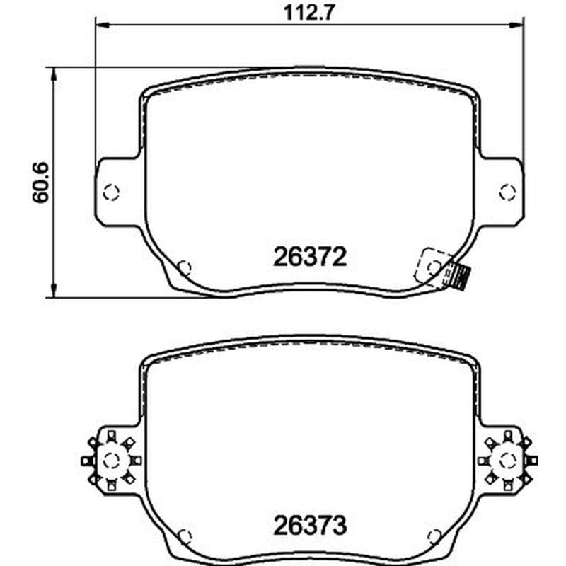 Mintex Rear Brake Pad Set fits Tesla Model 3 2017-2020