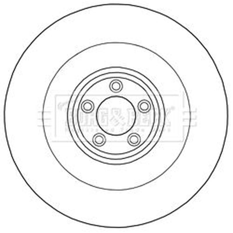 Borg & Beck 2 x Front Vented Brake Discs BBD6023S