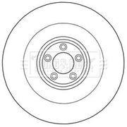 Borg & Beck 2 x Vented Rear Brake Discs BBD6017S