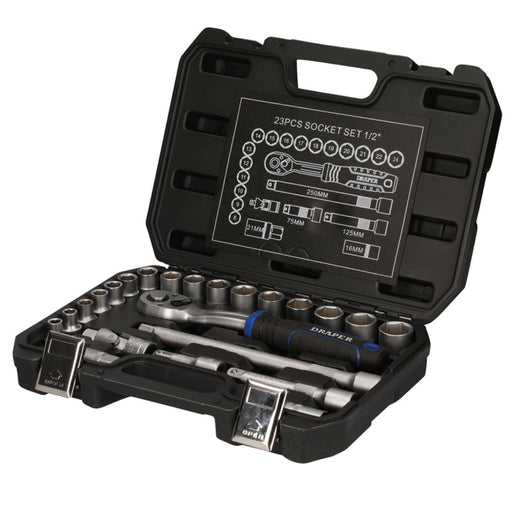 Draper HI-TORQ Metric Socket Set, 1/2" Sq. Dr. (23 Piece) 21442 Draper - Dynamic Drive