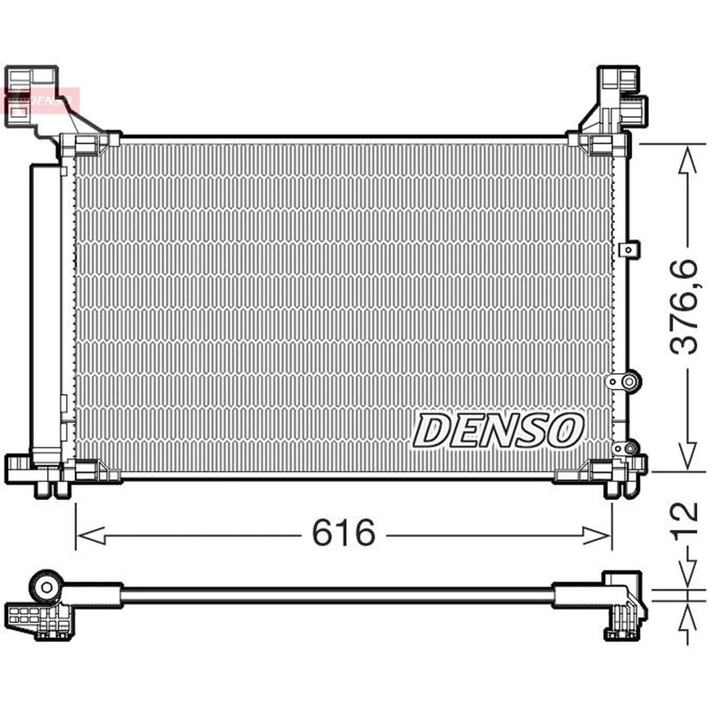 Denso Air Conditioning Condenser fits Lexus Gs 2015 on