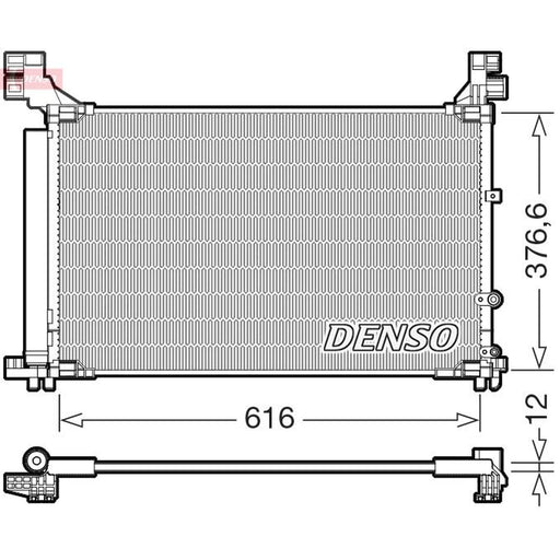 Denso Air Conditioning Condenser fits Lexus Gs 2015 on