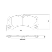 Brembo 4 x Front Brake Pad Set fits Porsche Cayenne 2017-2024 3.0 4.0