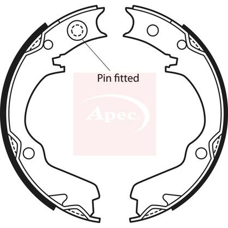 Apec Parking Brake Shoe Set fits Subaru Forester 1997-2009 2.0 2.5