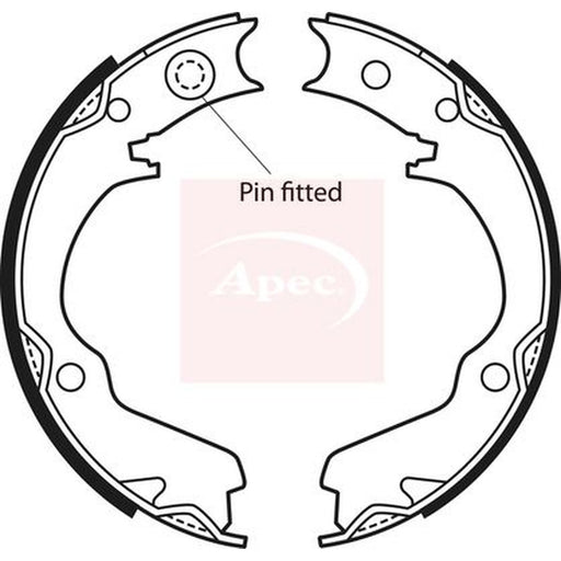 Apec Parking Brake Shoe Set fits Subaru Forester 1997-2009 2.0 2.5