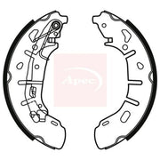 Apec Brake Shoe Set Axle Kit fits Fiat Doblo Cargo 2010-2023 1.3 1.4 1.6 2.0