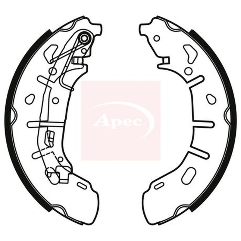 Apec Brake Shoe Set Axle Kit fits Fiat Doblo Cargo 2010-2023 1.3 1.4 1.6 2.0