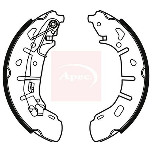 Apec Brake Shoe Set Axle Kit fits Fiat Doblo Cargo 2010-2023 1.3 1.4 1.6 2.0
